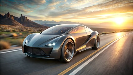 Obraz premium design of modern a car runing on the road