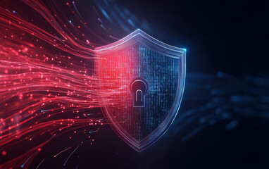 Network information security and data encryption protection technology theme background