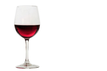 Captivating Red Wine in a Glass Set Against a Crisp White Background for Elegant Dining Experience