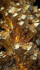 Discover the striking allure of Pyrite, known as "Fool's Gold." This metallic mineral features a brilliant brass-yellow hue and unique crystal formations, perfect for jewelry, decor, and stunning phot