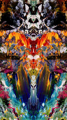 Abstract background art . Ethnic pattern. Mixtures of oil paint. Trendy hand painting canvas. Wall decor and Wall art prints Idea. 3D Texture. Art object