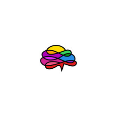 abstract colorful brain