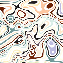 ABSTRACT ILLUSTRATION MARBLED TEXTURE LIQUIFY PSYCHEDELIC PASTEL SOFT COLORFUL DESIGN. OPTICAL ILLUSION BACKGROUND VECTOR DESIGN