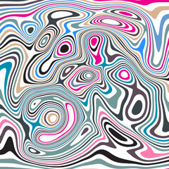 ABSTRACT ILLUSTRATION MARBLED TEXTURE LIQUIFY PSYCHEDELIC PASTEL SOFT COLORFUL DESIGN. OPTICAL ILLUSION BACKGROUND VECTOR DESIGN