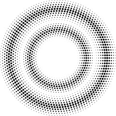 Halftone circle. Dot pattern texture. retro gradient