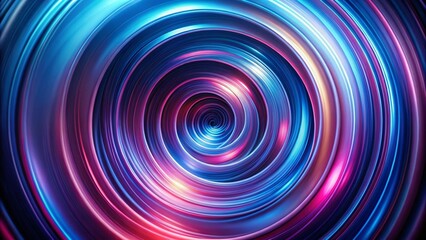 Fototapeta premium Long Exposure Circle Spiral Abstract in Blue, Magenta, and Pink - 3D Render for Modern Art and Design