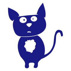 Crazy Cat Weird Funny Eyes Cool Grimace Cartoon Cute Meow Cats Cartoon Comic Fun Design Purr Cat Lovers Who Love Sweet Kittens Adorable Feline Playful Kitties Fur Baby Illustration Paw Pet Owners Like