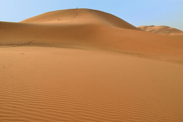 SAND DUNES AROUND MERZOUGA OASIS IN MOROCCO