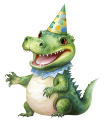 Naklejka premium PNG Aligator animal balloon party.