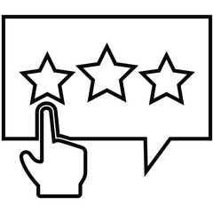 Customer review, feedback, rating icon