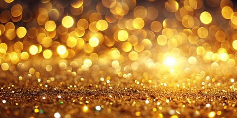 Luxurious abstract golden bokeh background with festive sparkle ideal for glamorous celebrations