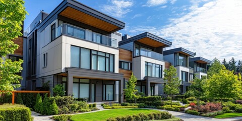 Fototapeta premium Artificial intelligence (AI) is transforming real estate. AI tools can assess property values, analyze market trends, identify investment opportunities, and even help with property inspections.