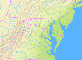 Map of the State Maryland (US).