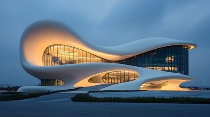 Stunning aerial view of a sleek and sophisticated fuel storage facility featuring modern high tech architecture metallic structures and efficient industrial processing