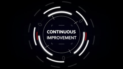 The concept of business, technology, the Internet and the network. virtual screen of the future and sees the inscription: Continuous improvement