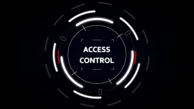 Business, Technology, Internet and network concept. Business man working on the tablet of the future, select on the virtual display: Access control