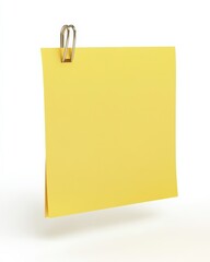 Yellow Post It Note. Blank Sticky Note Paper with Reminder Message