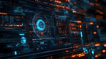 Obraz premium Composite image of abstract technology interface. 