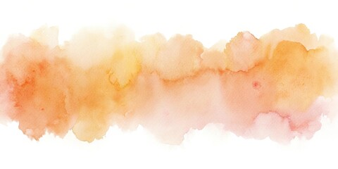 Naklejka premium Abstract watercolor painting in pastel shades of peach and apricot with leading lines