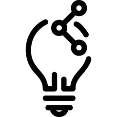 Simple vector icon light bulb