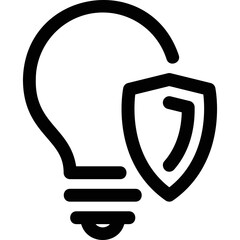 Simple vector icon light bulb