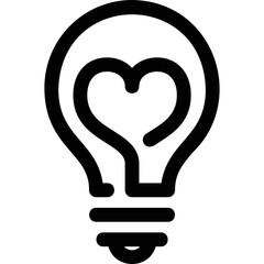 Simple vector icon light bulb