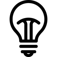 Simple vector icon light bulb