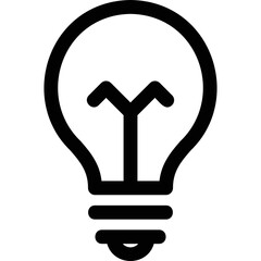 Simple vector icon light bulb