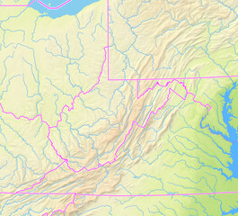 Map of the State West Virginia (US).