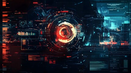 Composite image of abstract technology interface. 