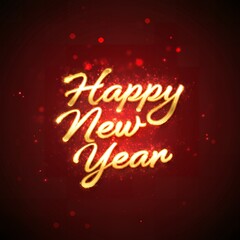 Happy New Year text background