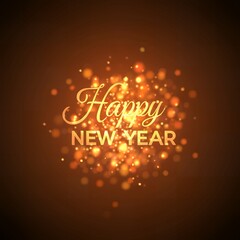 Happy New Year text background