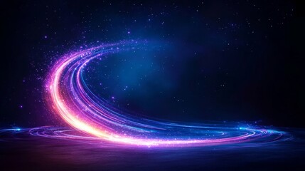 Obraz premium Vibrant cosmic swirl of light and energy