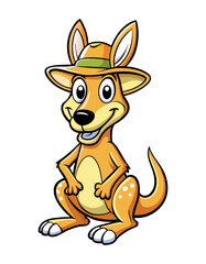 Hopping Kangaroo in the wild