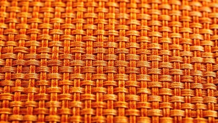 abstract orange textured woven fabric background Macro