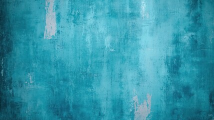 Obraz premium Textured turquoise background with abstract patterns and subtle brush strokes.