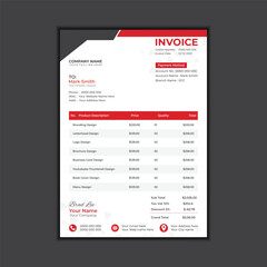 Simple clean invoice template design set. Invoice vector template. payment agreement template, invoice layout