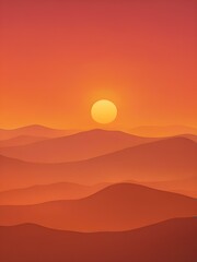 A radiant orange background with soft gradients that evoke the colors of a sunset, creating an energizing atmosphere