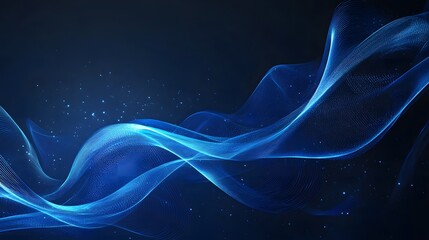 beautiful abstract wave technology background with blue light digital effect corporate concept. 