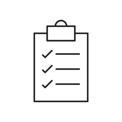 Clipboard icon vector isolated.