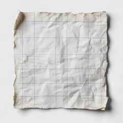 Obraz premium Crumpled Grid Paper Texture - Vintage Background