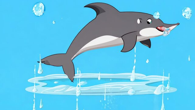 dolphin jumping in water