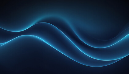 An abstract composition featuring flowing blue waves against a dark background, ideal for technology themes, digital art, and modern design projects.