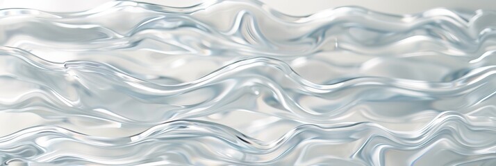 Obraz premium Wavy cream texture with smooth ripples and light reflections