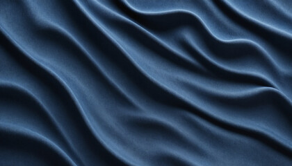 Fototapeta premium An abstract image showcasing smooth, flowing blue waves, perfect for modern decor, textile design, or as a minimalistic artistic background.