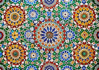 Moroccan Tiles Seamless Pattern for Ramadan Kareem and Eid Mubarak Celebrations