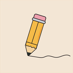 Pencil icon. for mobile concept and web design. vector illustration vector flat