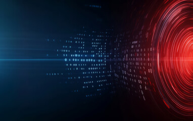 The background of future technology made up of particle elements and rays