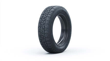 Obraz premium New Car Tire Isolated on White Background