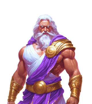 Zeus art character for slot game and casino